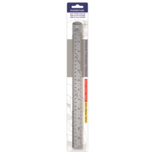 96353-12BK04 STAEDTLER-Mars Limited STEEL RULER CORK BACK.12