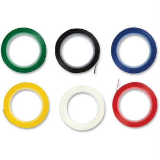 6 pk Coloured Artists Tape Ruban d'artiste de couleur, paquet de 6