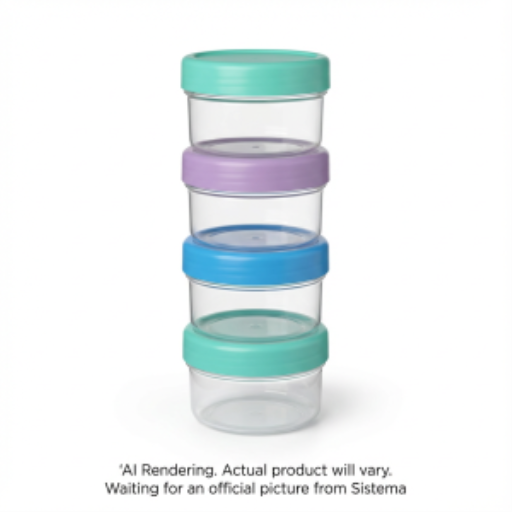 Sistema To Go Contenants à vinaigrette, 35 mL, assorti Lid couleurs, 4 Pack