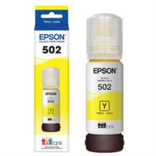 Epson T502420-S T502 Yellow Dye-Based Ink Bottle ? 70 mL / 6,000 Page Yield