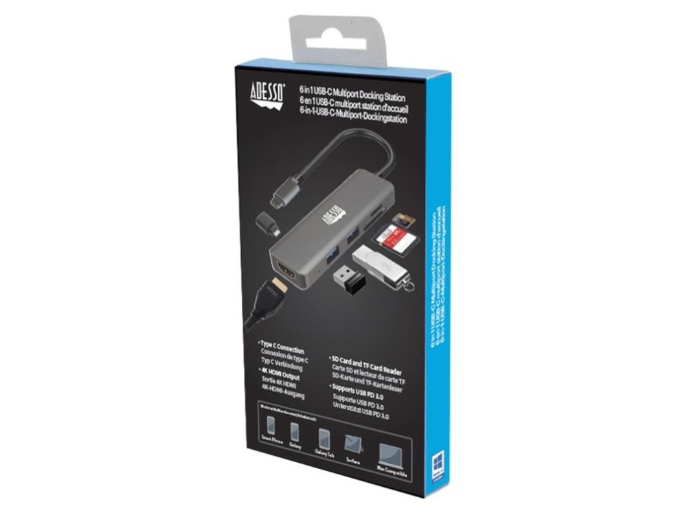 STATION D'ACCUEIL MULTIPORT USB-C 6 EN 1