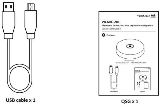 Microphone d'extension ViewSonic VB-MIC-201