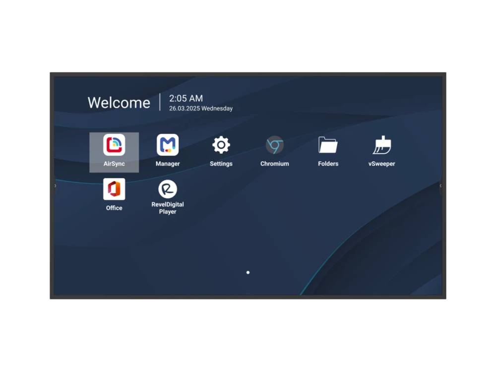 Écran commercial 4K de 43 pouces, 500 nits, 5000:1, 8 Go de RAM / 32 Go de stockage, HDMI x4 (entrée/sortie), USB-A x2, USB-C, audio entrée/sortie, SPDIF, emplacement WiFi, RS232, haut-parleurs 16W x2, RJ45 x2, noir