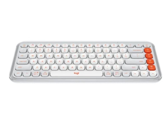CLAVIER LOGITECH POP ICON KEYS BLANC CASSÉ-ORANGE
