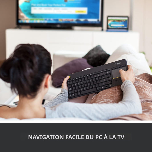Logitech CLAVIER SANS FIL TACTILE K400 PLUS FR