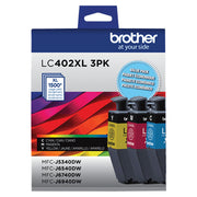 Brother LC402XL3PKS cartouche d'encre 1 pièce(s) Original Rendement élevé (XL) Cyan, Magenta, Jaune — image 1
