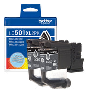 Brother LC501XL2PKS cartouche d'encre 2 pièce(s) Original Rendement élevé (XL) Noir — image 1