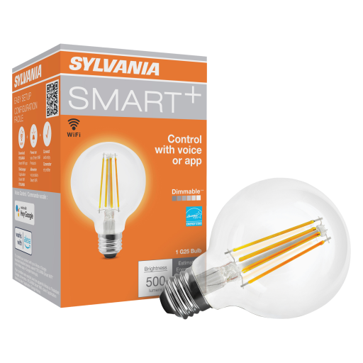 Ampoule intelligente WiFi LEDVANCE SMART+ — filament clair G25, 2700 K