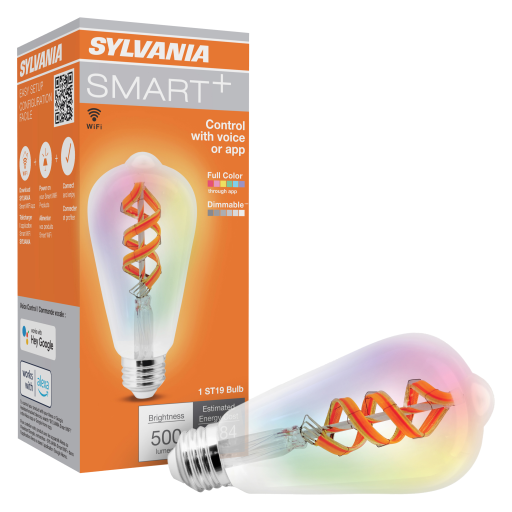Ampoule intelligente WiFi LEDVANCE SMART+ — filament couleur ST19, 2000 K