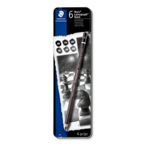 Ensemble de crayons à mine STAEDTLER Mars Lumograph Black — 6 pièces (100B-G6-03)