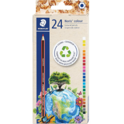 Crayons de couleur STAEDTLER Wopex — 24 pièces (185-ND24A602)