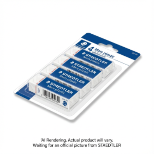 Gommes à effacer STAEDTLER Mars Plastic — 4 pièces (52650BK4A602PE)