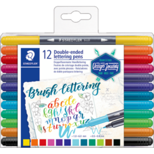 Feutres pinceaux STAEDTLER — 12 pièces (3004-TB12-02)