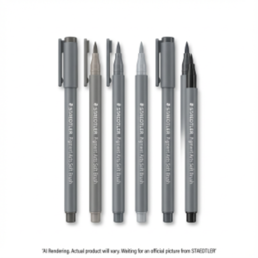 Feutres pinceaux souples STAEDTLER Pigment Arts — 6 tons gris (372-C6-10-35)