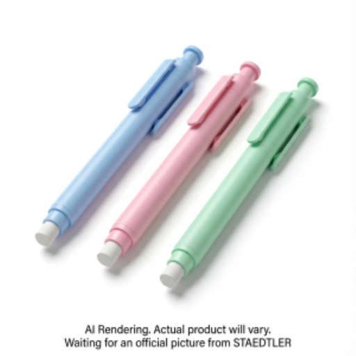 Gommes à effacer rétractables STAEDTLER — 3 pièces, couleurs assorties