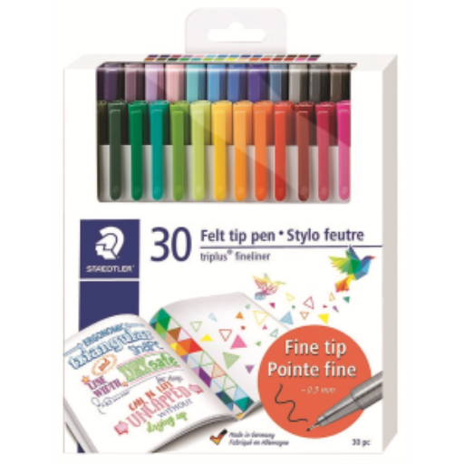 Fineliners STAEDTLER triplus — 30 pièces