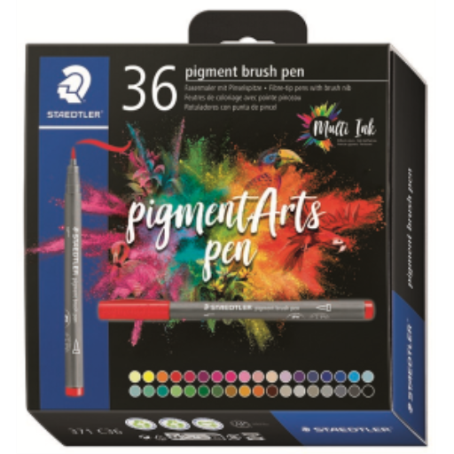 Feutres pinceaux STAEDTLER Pigment Arts — 36 pièces