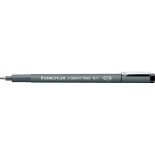 Fineliner STAEDTLER Pigment Liner — 0,7 mm, noir