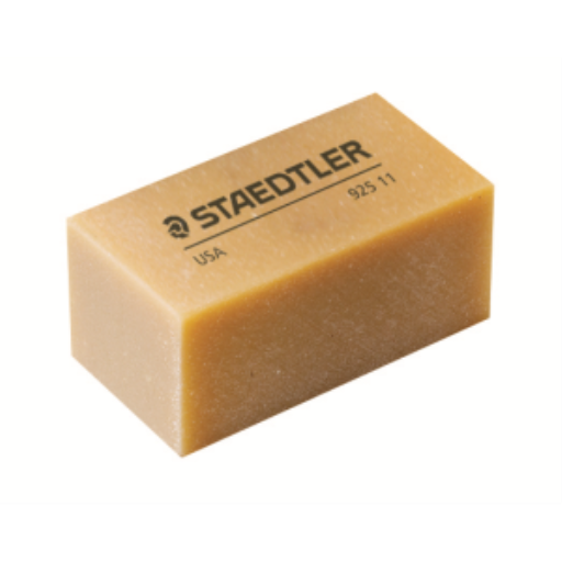 Gomme à effacer STAEDTLER — format 1/2, 2 pièces