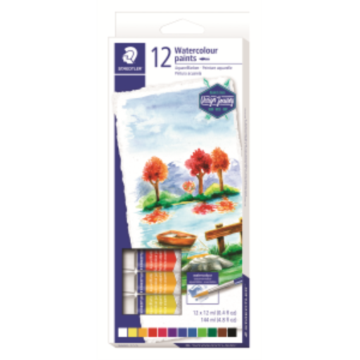 Peinture aquarelle STAEDTLER — 12 tubes de 12 ml