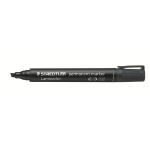 Marqueur permanent STAEDTLER Lumocolor — noir, pointe biseautée