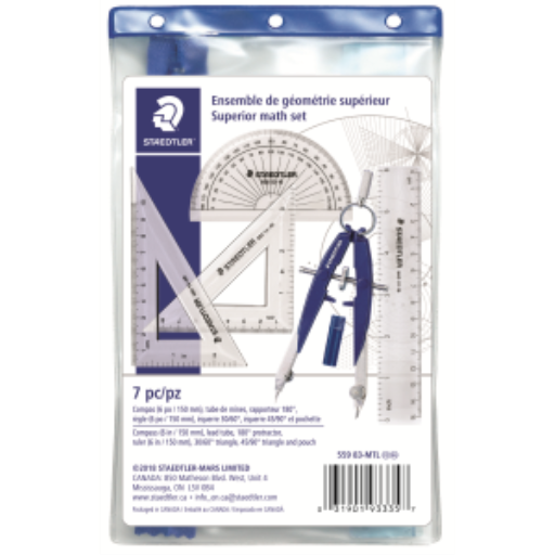Ensemble de géométrie STAEDTLER — 5 pièces, format poche