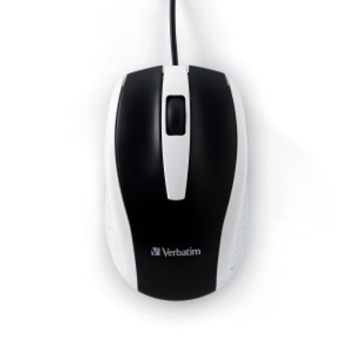 Souris Verbatim Bravo — filaire, blanc