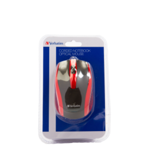 Souris optique filaire Verbatim Bravo — rouge (99742)
