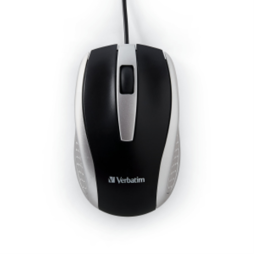 Souris optique filaire Verbatim Bravo — argent (99741)