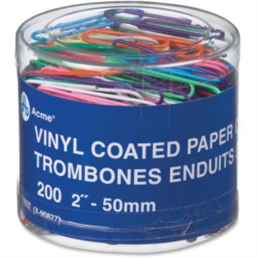 Trombones Westcott — 2 po, boîte de 200, couleurs assorties (90827)