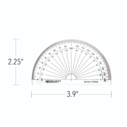 Rapporteur d’angle C-Thru — 4 po (480)