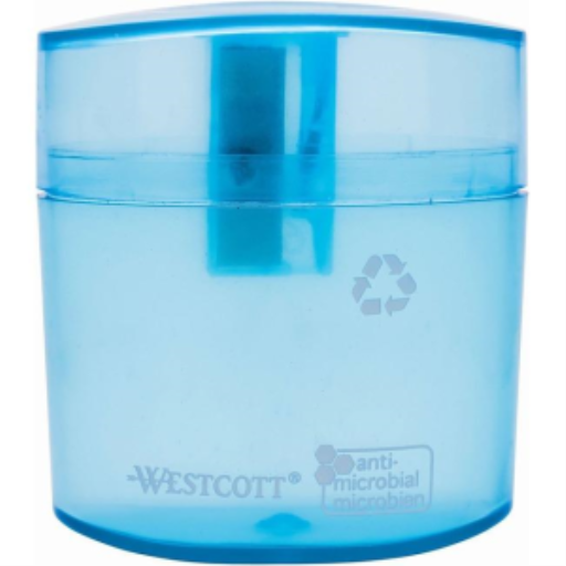 KleenEarth Student Transparent Recycled Single-Hole Pencil Sharpener with Antimicrobial Protection - 4 colours Taille-crayon antimicrobien transparent simple recyclé KleenEarth pour écolier – 4 couleurs