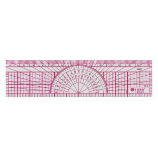 Rapporteur d’angle C-Thru — 15 cm / 6 po, graduations 1/8 et 1/16 po (W-5)