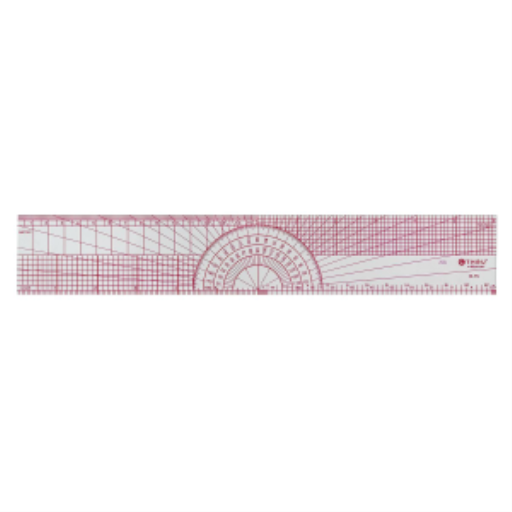 Rapporteur d’angle C-Thru — 12 po, règle biseautée (B-75)