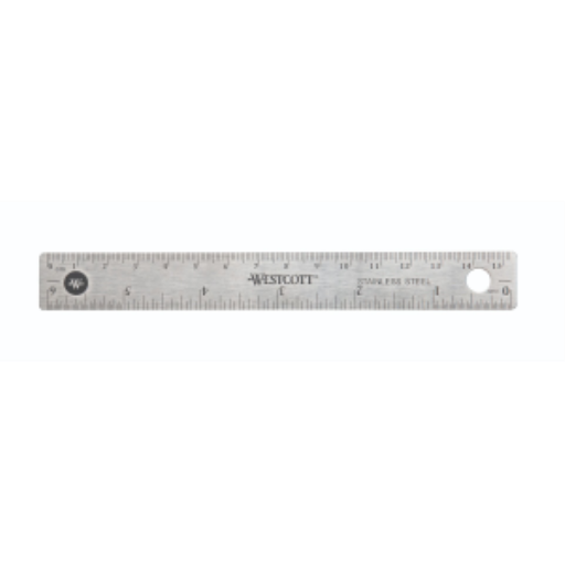 Règle Westcott — 15 cm / 6 po, métrique, pouces/métrique (50200)