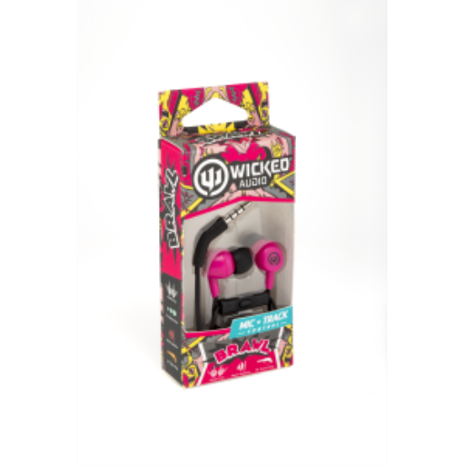 Écouteurs avec micro Wicked Audio Brawl — rose (WI1355)