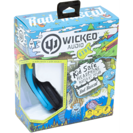 Écouteurs Wicked Audio Rad Rascal — bleu, pour enfants (WI311)