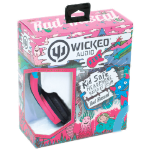 Écouteurs Wicked Audio Rad Rascal — rose, pour enfants (WI312)