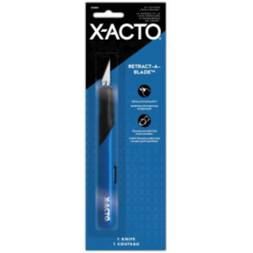 Couteau utilitaire X-ACTO Retract-A-Blade — bleu, lame #11 incluse (X3204)