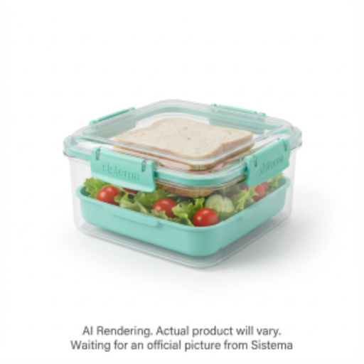 Boîte à lunch To Go Salad + Sandwich — 1,65 L, couleur variable