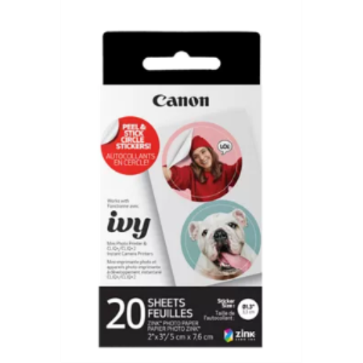 Canon ZINK paquet d’autocollants ronds prédécoupés (4967C001)