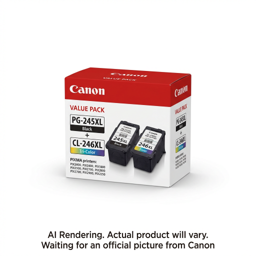 Ensemble d’encre Canon PG-245XL/CL-246XL — noir et couleur, haute capacité (8278B006)