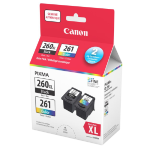 Ensemble d’encre Canon PG-260XL/CL-261 — noir et couleur, haute capacité (3706C008)