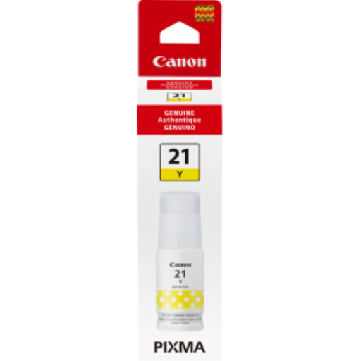 Bouteille d’encre Canon GI-21 — jaune (4539C001)