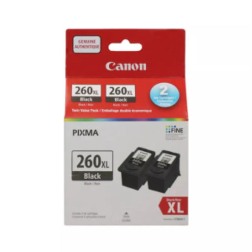 Cartouche d’encre Canon PG-260 — noir, haute capacité, 2 unités