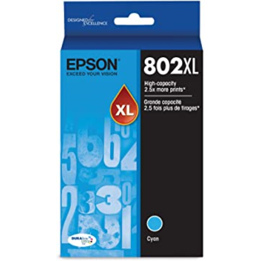 Cartouche d’encre Epson T802XL220-S — cyan, haute capacité