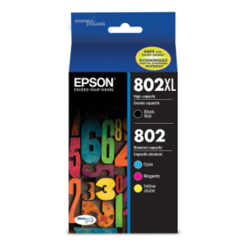 Cartouche d’encre Epson T802XL-BCS — noir, haute capacité, ensemble multipack