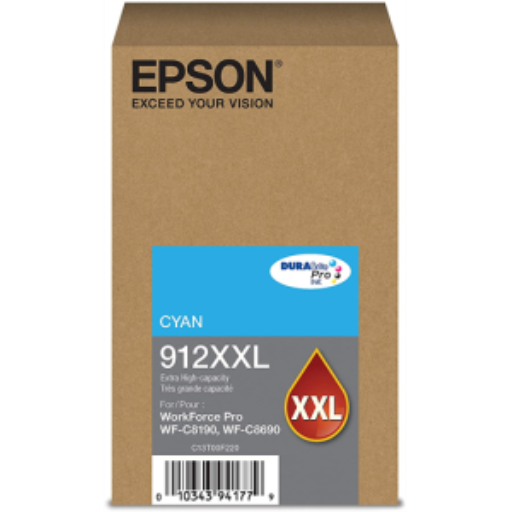 Cartouche d’encre Epson T912XXL220 — cyan, très haute capacité