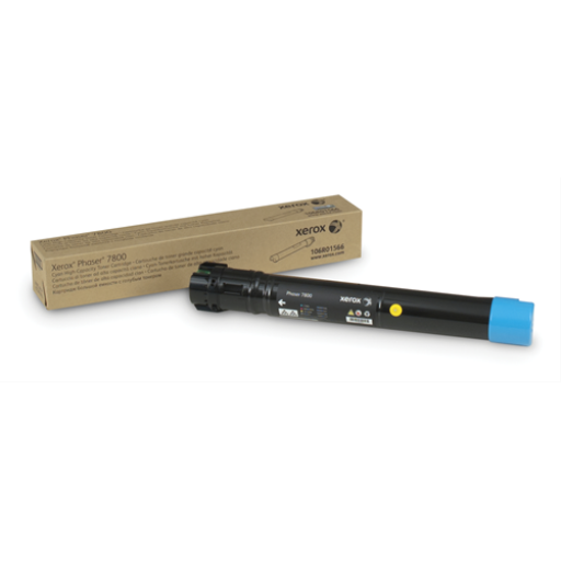 Toner Xerox 106R01566 — cyan, 17 200 pages, haute capacité, pour Phaser 7800
