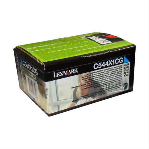 Toner Lexmark C544X1CG — cyan, 4K pages, programme de retour
